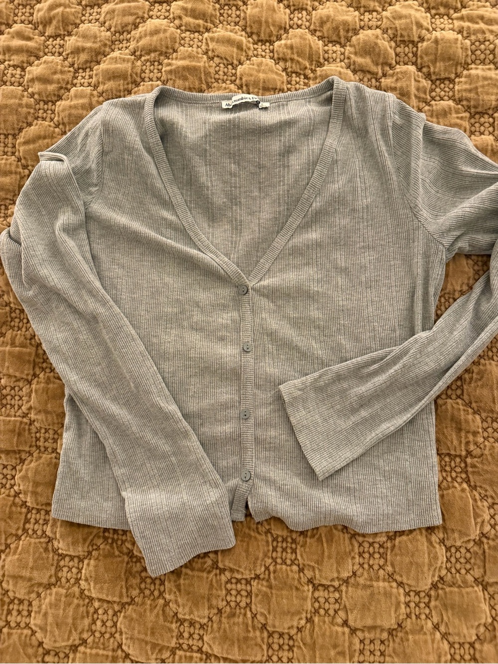 Abercrombie & Fitch Light Gray PJ Ribbed Top